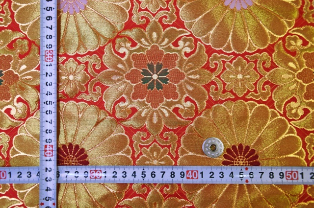 最後の晩餐　　織物 高島縮 40/40 風靡（ふうび） 上／金襴緞子（きんらんどんす